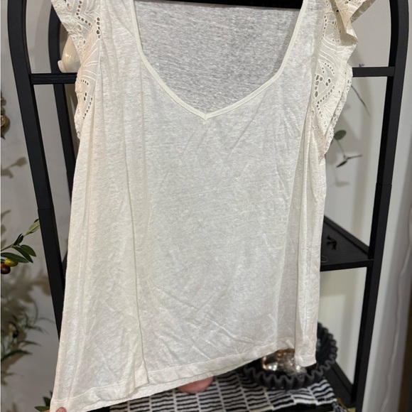Paige White Lace Sleeve Blouse - Picture 5 of 7